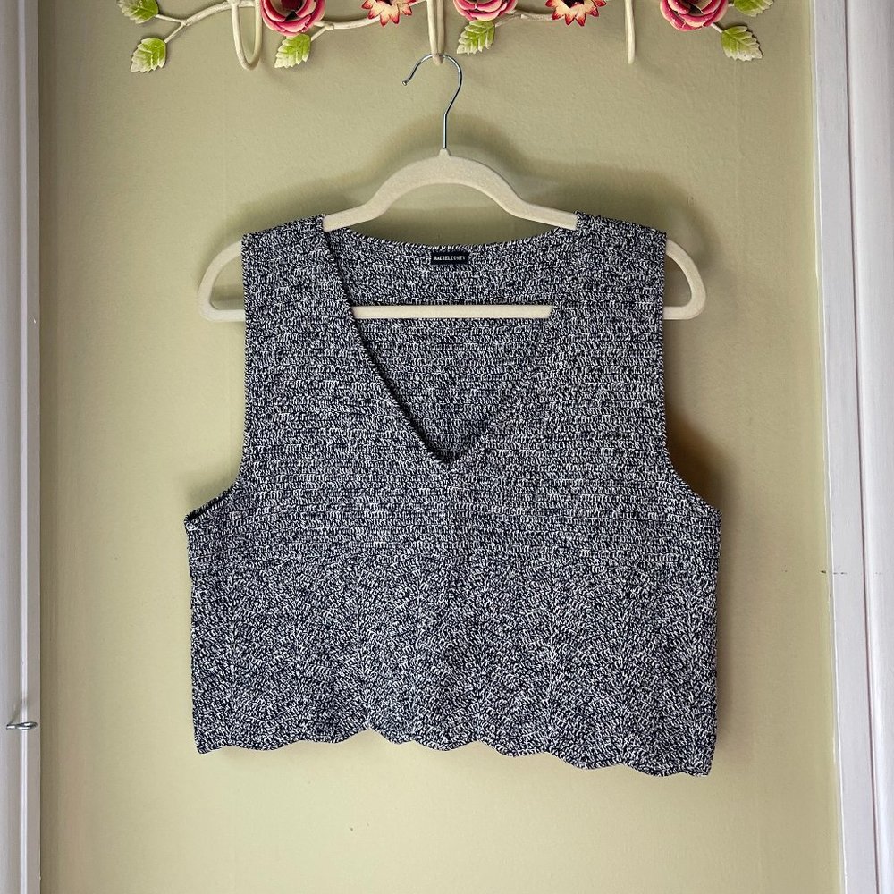 Rachel Comey Hewson Crochet Top in Black/White M